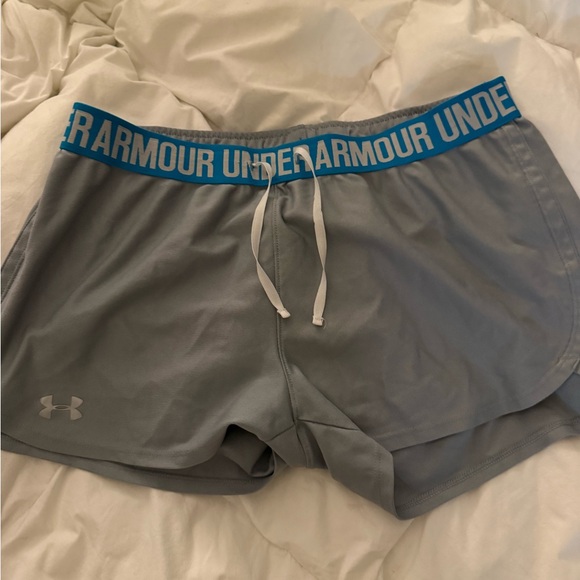 Under Armour Pants - Under Armour Women's Athletic Shorts in Gray and Blue